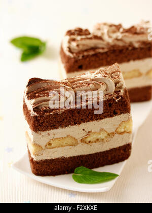 Gâteau tiramisu. Banque D'Images