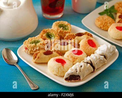 Maroc marocaine pâtisseries pâtisserie sucrée massepain Banque D'Images