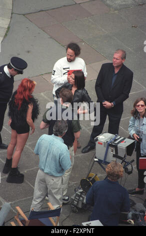 Photos spontanées Spice World Film Set Albert Hall Victoria Beckham Posh hélas et la filmer Londres 16/7/97 (crédit de droit©Jack Ludlam) Banque D'Images