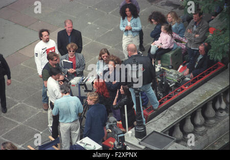 Photos spontanées Spice World Film Set Albert Hall Victoria Beckham Posh hélas et la filmer Londres 16/7/97 (crédit de droit©Jack Ludlam) Banque D'Images