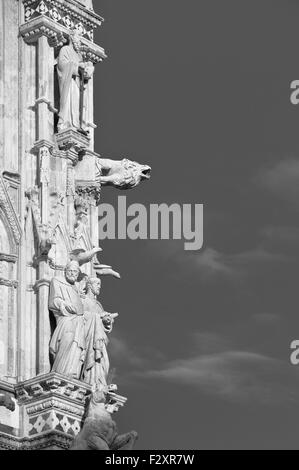 Façade de la cathédrale de Sienne, Détail Banque D'Images