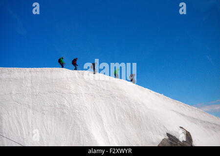 Impressionen : Mont Blanc Gebiet oberhalb der Auigulle du Midi. Banque D'Images