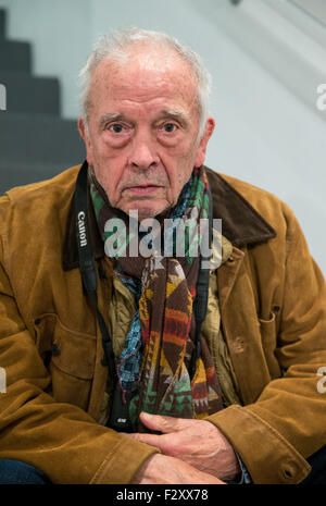 David Bailey, CBE à une galerie d'art à Bond Street Banque D'Images