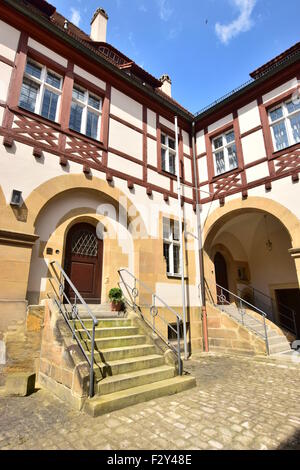 Bamberg (prononciation : [allemand] ˈBambɛɐ̯k) est une ville de Bavière, en Allemagne, en haute-franconie situé sur la rivière regnitz près de sa confluence avec la rivière Main. Banque D'Images