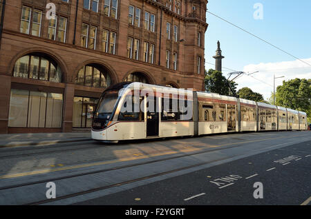 Tram dans la course Banque D'Images