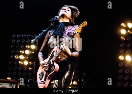 Carmen Consoli effectue live au carroponte à Milan, Italie Banque D'Images