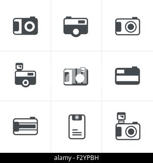 Appareil photo vector icons set Illustration de Vecteur