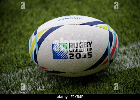 Leeds, UK. 26 Sep, 2015. Coupe du Monde de Rugby. L'Italie contre le Canada. Le match ball. Credit : Action Plus Sport/Alamy Live News Banque D'Images