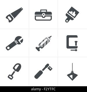 La construction de base - Outils et icônes Illustration de Vecteur