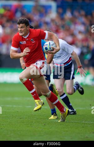 Leeds, UK. 26 Sep, 2015. Coupe du Monde de Rugby. L'Italie contre le Canada. Centre canadien Ciaran Hearn. Credit : Action Plus Sport/Alamy Live News Banque D'Images