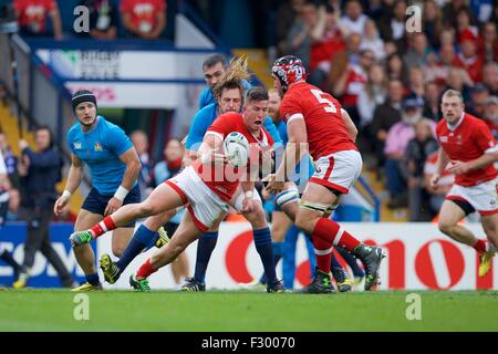 Leeds, UK. 26 Sep, 2015. Coupe du Monde de Rugby. L'Italie contre le Canada. Centre canadien Ciaran Hearn. Credit : Action Plus Sport/Alamy Live News Banque D'Images