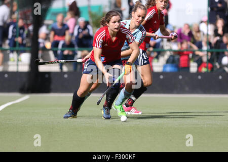 Dusseldorf, Allemagne. 26 Sep, 2015. Ligue de hockey. Dusseldorfer Hockey Club v UHC Hambourg. Premier semestre. Joueur de l'équipe nationale allemande Dusseldorfs Luisa Steindor : Action Crédit Plus Sport/Alamy Live News Banque D'Images