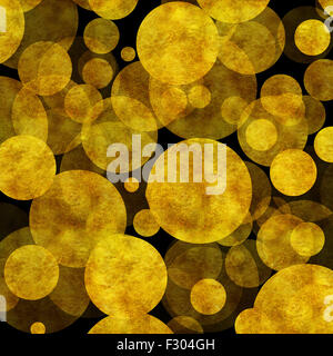 Points d'or métallique aluminium faux fond noir Texture Pattern Banque D'Images