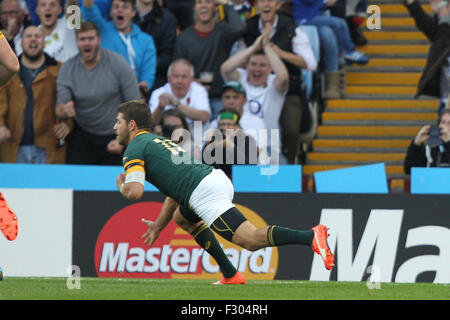 Birmingham, UK. 26 Sep, 2015. Coupe du Monde de Rugby. Afrique du Sud contre les Samoa. Credit : Action Plus Sport/Alamy Live News Banque D'Images