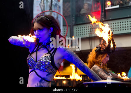 Londres, Royaume-Uni. 25 Septembre, 2015. Convention de Tatouage de Londres, le tabac dock. Crédit : Simon Balson/Alamy Live News Banque D'Images