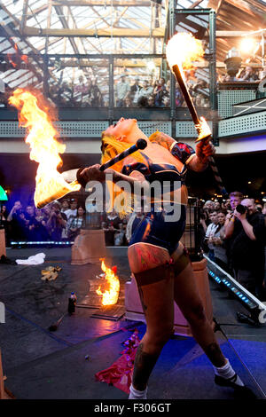 Londres, Royaume-Uni. 25 Septembre, 2015. Convention de Tatouage de Londres, le tabac dock. Crédit : Simon Balson/Alamy Live News Banque D'Images