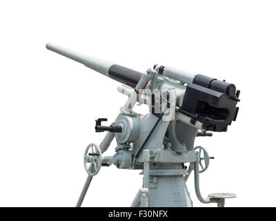 Musée Naval gun à isolé sur fond blanc avec clipping path Banque D'Images