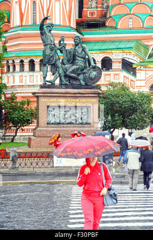 Monument de minine et Pojarski. La Russie. Moscou. La place Rouge Banque D'Images