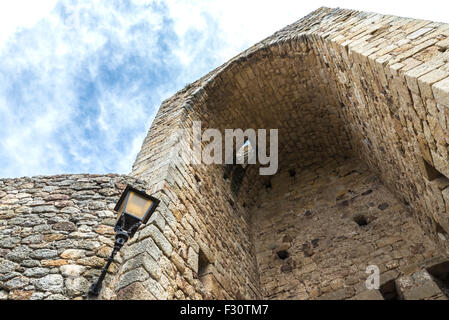 Tour d'un château à pals, Gérone, Catalogne, Espagne Banque D'Images