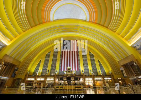 Rotonde art déco Cincinnati Museum Center UNION TERMINAL (© FELLHEIMER & WAGNER 1933) CINCINNATI OHIO USA Banque D'Images