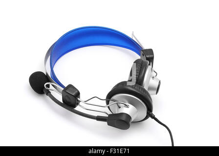 Casque sur fond blanc Banque D'Images