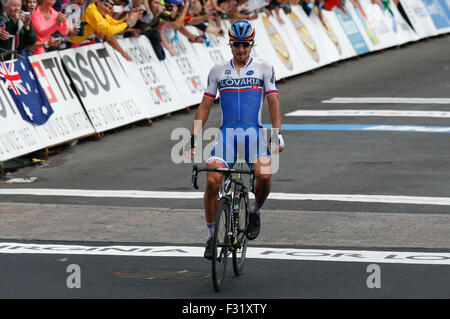 Cycliste slovaque Peter sagan gagne l'élite uci 2015 championnats du monde de cyclisme sur route dans la région de Richmond, en Virginie. Banque D'Images