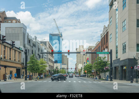 Cityscape Scène de rue à Lexington Kentucky USA. Banque D'Images