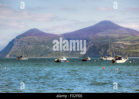 Yr Eifl, Porthdinllaen, péninsule Llyn, Galles, Royaume-Uni Banque D'Images