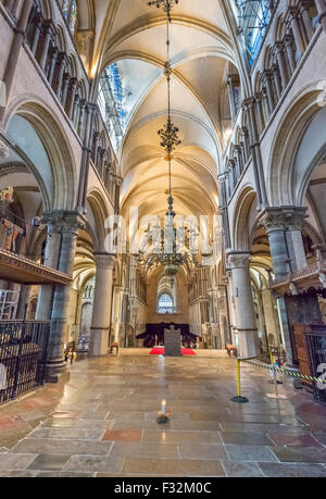 Le site de marquage bougie du sanctuaire de Thomas Becket, une chapelle de la Trinité, la Cathédrale de Canterbury, Canterbury, Kent, England, UK Banque D'Images