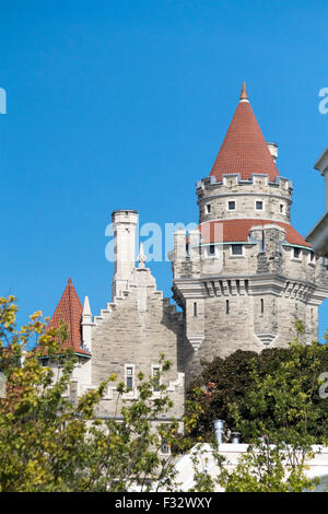 Vue sur le Château de Casa Loma à Toronto, Ontario, Canada de Davenport Banque D'Images