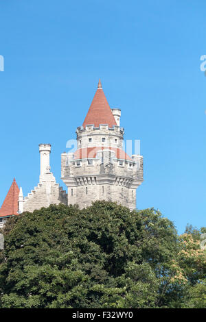 Vue sur le Château de Casa Loma à Toronto, Ontario, Canada de Davenport Banque D'Images