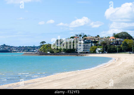 Mission Bay est une belle plage de sable blanc qui est situé à Auckland, Nouvelle-Zélande Banque D'Images