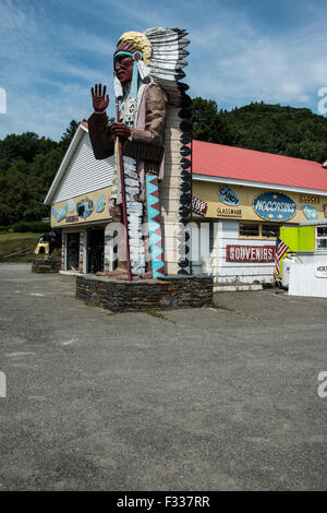 Mohawk Trail ,Gamme Hoosac,des curiosités touristiques pour les touristes, et une boutique Banque D'Images