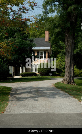 Stockbridge Massachusetts comté de Berkshire , maisons sur Stockbridge Bowl. Banque D'Images