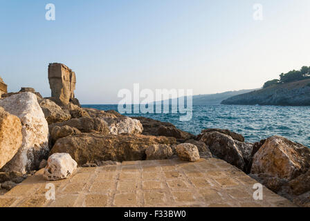 Avis de Proto Miggiano en côte du Salento, Pouilles, Italie Banque D'Images