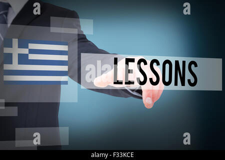 Leçons contre fond bleu Banque D'Images