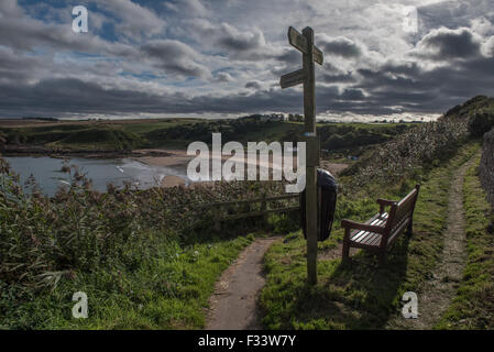 L'Coldingham à St.Abbs sentier du Littoral Banque D'Images