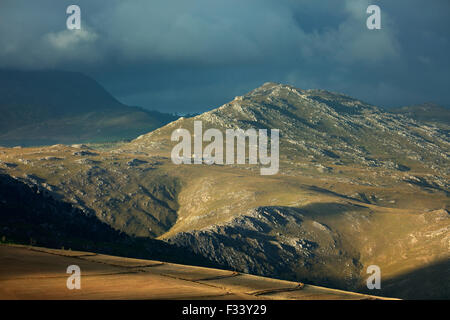 Montagnes dans la région d'Overberg près de Villiersdorp, Western Cape, Afrique du Sud Banque D'Images