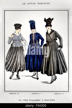 Le style Parisien ( Les Elegances Parisienne ) 1915 - 1916 publié par Lucien Vogel et Adrien Drian français Paris Banque D'Images