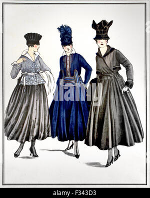 Le style Parisien ( Les Elegances Parisienne ) 1915 - 1916 publié par Lucien Vogel et Adrien Drian français Paris Banque D'Images