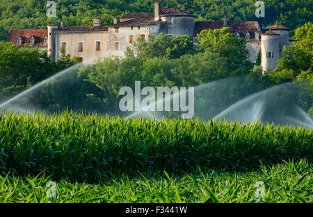 Château d'Arcambal, nr Cahors, Vallée du Lot, Quercy, France Banque D'Images