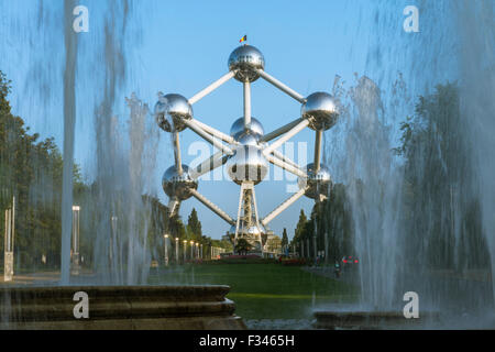 Atomium, le modèle d'une molécule de fer, à Bruxelles Belgique Europe Banque D'Images