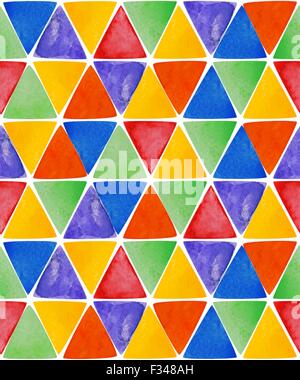 Triangles aquarelle modèle transparente . Modèle sans couture. Modèle de géométrie. Grunge rétro arrière-plan modèle.triangle. Pa lumineux Illustration de Vecteur