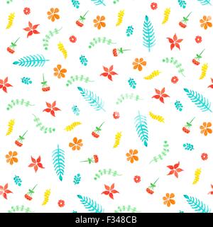 Transparente Floral pattern. Fleurs aquarelle de vecteur. Illustration de Vecteur