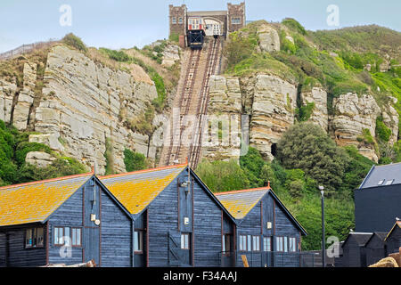 Fer Fenicular Hastings East Sussex UK Banque D'Images