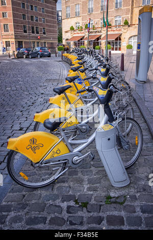 Vélos électriques, Bruxelles, Belgique Banque D'Images