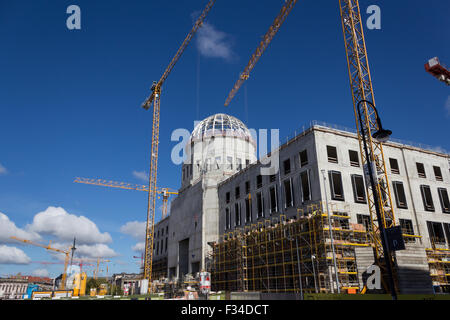 Berlin, Allemagne, le 29 septembre 2015 : Construction site de la ville de Berlin palace à Berlin, Allemagne. Banque D'Images