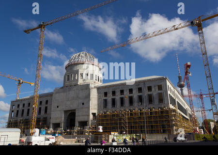 Berlin, Allemagne, le 29 septembre 2015 : Construction site de la ville de Berlin palace à Berlin, Allemagne. Banque D'Images