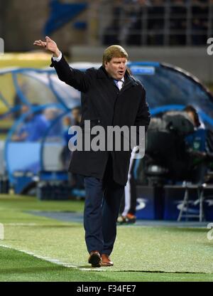 Saint-pétersbourg, Russie. Sep 29, 2015. Ligue des Champions de football. Zenit St Petersburg et KAA Gent. Hein Vanhaezebrouck Entraîneur de KAA Gent Credit : Action Plus Sport/Alamy Live News Banque D'Images
