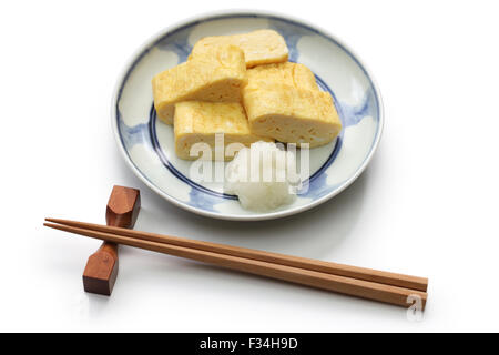Dashimaki tamago omelette roulée, japonais avec dashi Banque D'Images